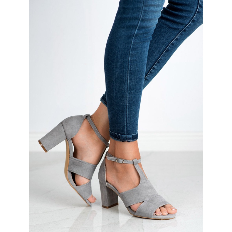Vinceza Šedé sandály šedá 1