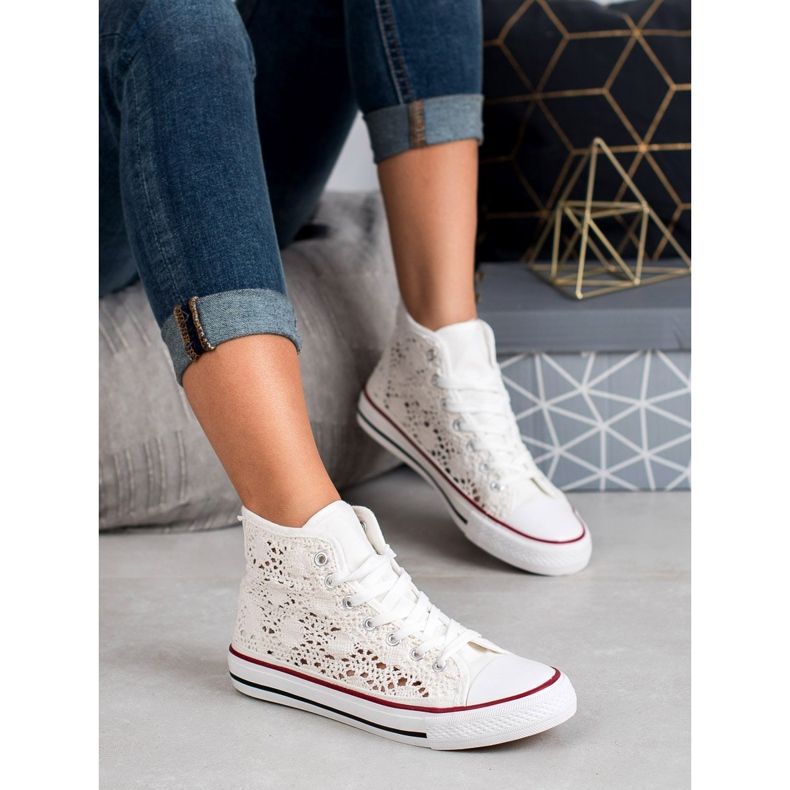 Renda Krajkové tenisky bílý 2
