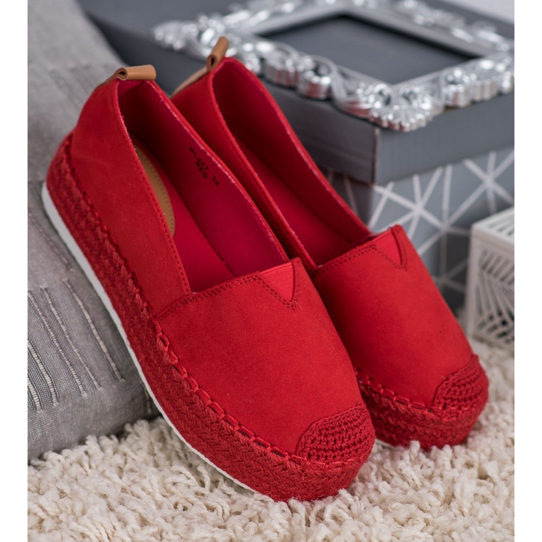 Forever Folie Červené Espadrilky Na Platformě červený 1