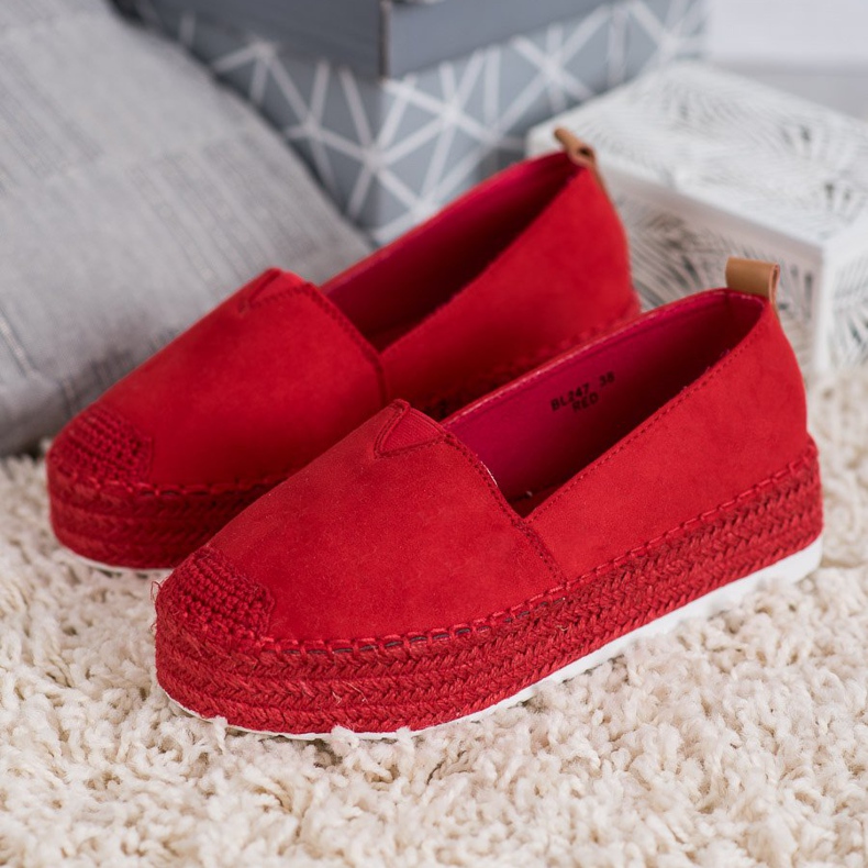 Forever Folie Červené Espadrilky Na Platformě červený 2