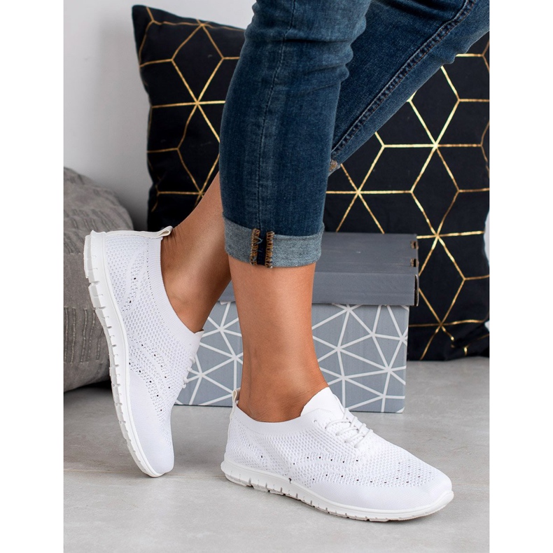 SHELOVET Textilní sportovní obuv bílý 1