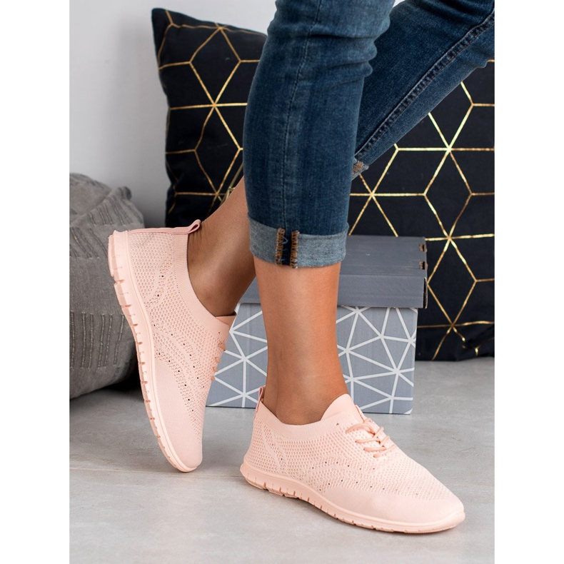 SHELOVET Textilní sportovní obuv růžový 2