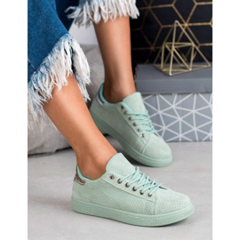 SHELOVET Dámské mátové boty zelený 2