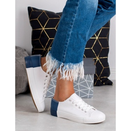 SHELOVET Tenisky s eko kůží bílý 1