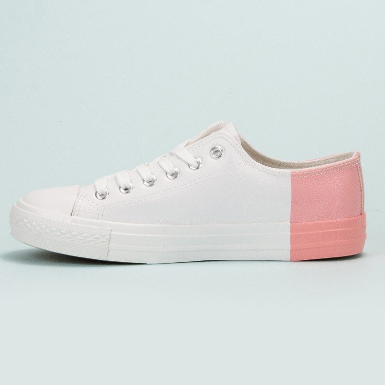 SHELOVET Tenisky s eko kůží bílý 1