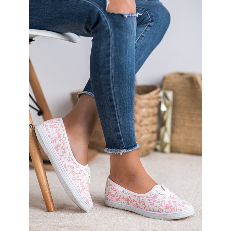 Tenisky se vzorem VICES bílý růžový 2