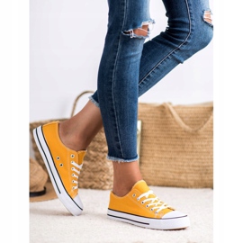 SHELOVET Hořčičné tenisky žlutá 2