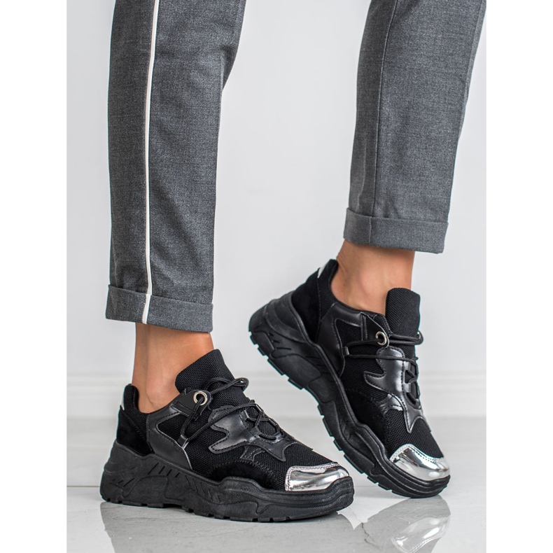 Small Swan Šněrovací tenisky černý 1