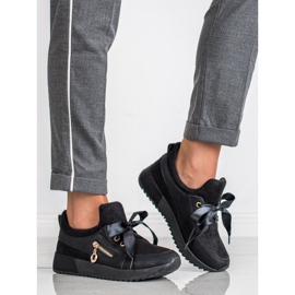 SHELOVET Brokátové boty černá 1