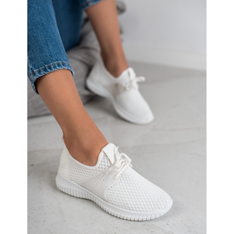 SHELOVET Textilní sportovní obuv bílý 2