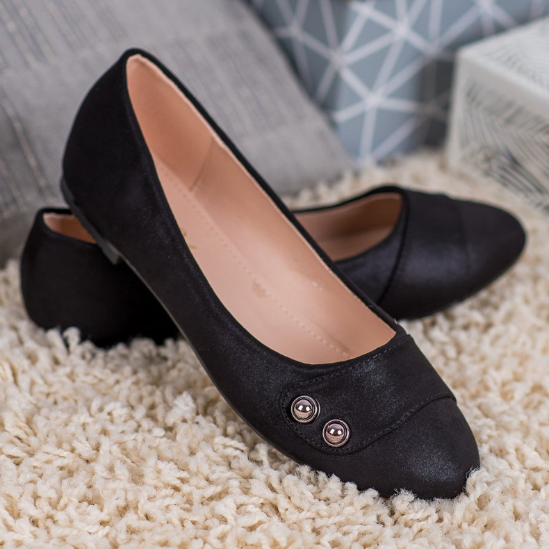 Small Swan Balerínky se třpytkami černý 1