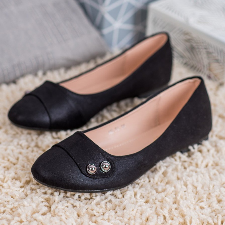 Small Swan Balerínky se třpytkami černý 2