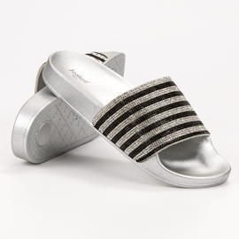 SHELOVET Gumové pantofle černá šedá 1