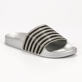 SHELOVET Gumové pantofle černá šedá 2