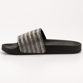 SHELOVET Gumové pantofle černá šedá 1