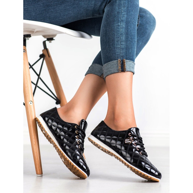 Camo Lakované brogues černý 2