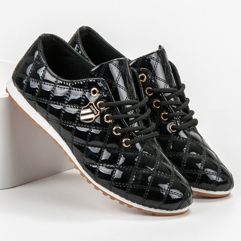 Camo Lakované brogues černý 1