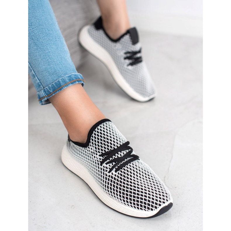 SHELOVET Módní nazouvací boty bílý černá 1