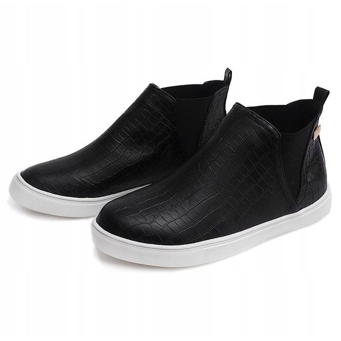 Vysoké klínové tenisky Creepers 5773 Black černý 1