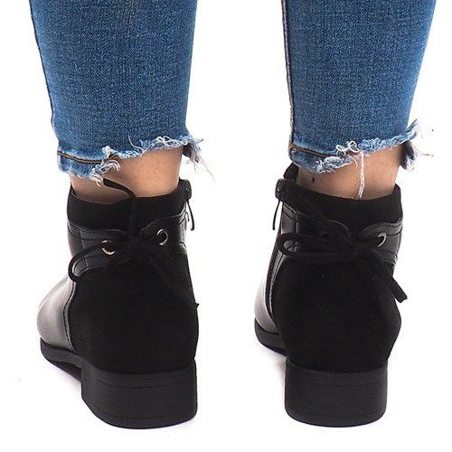 Solidní teplé Chelsea boty J606 černé černá 1