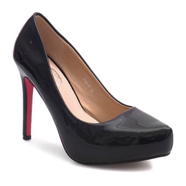 Lakované kolíky na platformě 7149-F černé černý 1