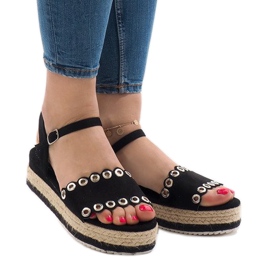 Černé sandály na platformě 99-46 černá 2