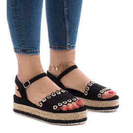 Černé sandály na platformě 99-46 černý 1