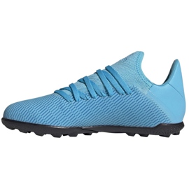 Kopačky Adidas X 19.3 Tf Jr F35357 modrý modrý 1 Kopačky Adidas X 19.3 Tf Jr F35357 modrý modrý 1
