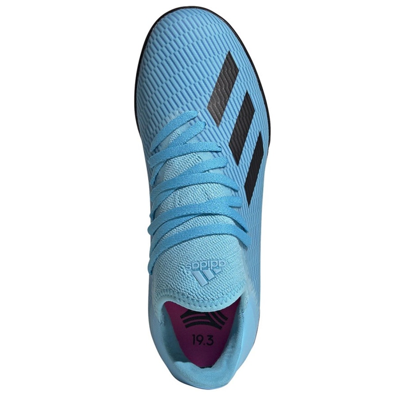 Kopačky Adidas X 19.3 Tf Jr F35357 modrý modrý 2 Kopačky Adidas X 19.3 Tf Jr F35357 modrý modrý 2
