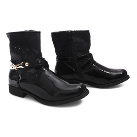 Prolamované boty Lacquered Galoshes ZH650 Black černý 1