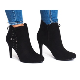Suede Booties On A Bar 66-98 Black černý 1
