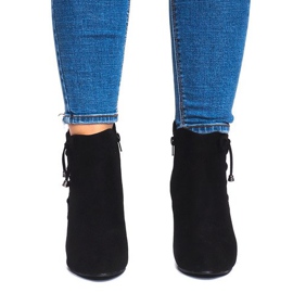 Suede Booties On A Bar 66-98 Black černá 2 Suede Booties On A Bar 66-98 Black černá 2