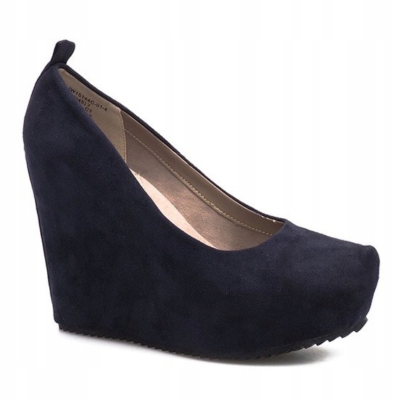 Navy Blue Wedge Pumps Alice námořnická modř 1