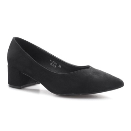 Černé lodičky na pilíři srdce černý 1