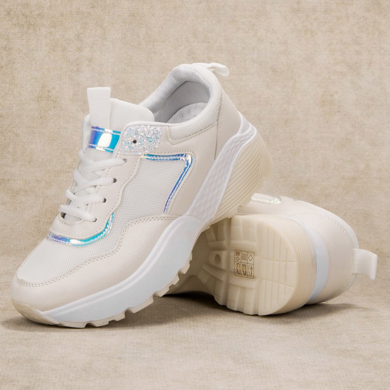 SHELOVET Šněrovací tenisky bílý 1