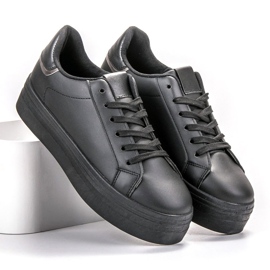 SHELOVET Módní sportovní obuv černá 2