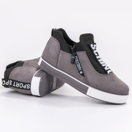 SHELOVET Módní dámské boty černý šedá 1