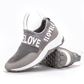 SHELOVET Nazouvací semišové boty šedá 2