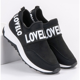 SHELOVET Nazouvací semišové boty černá 1