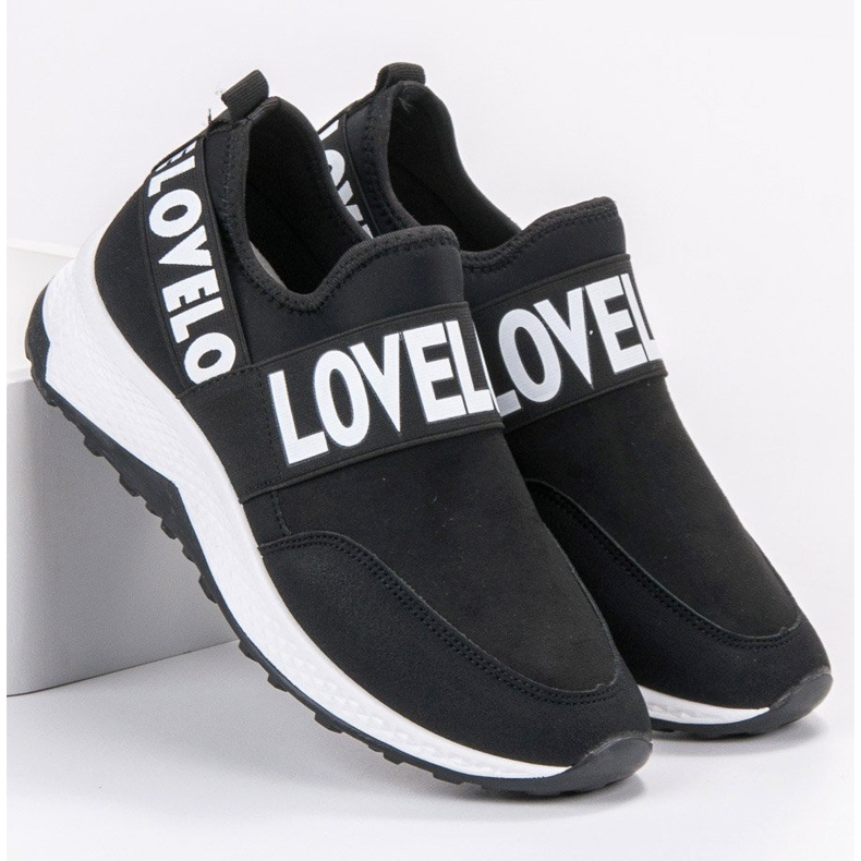 SHELOVET Nazouvací semišové boty černá 1