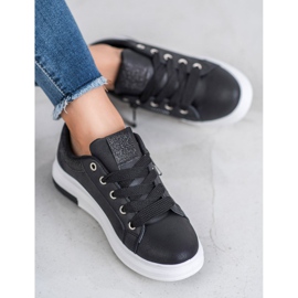 SHELOVET Módní sportovní obuv černá 2