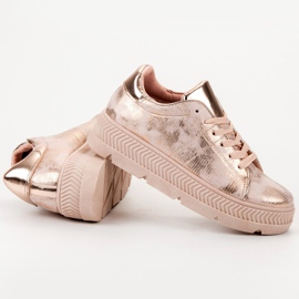 Bestelle Růžové zlaté sportovní boty růžový žlutá 1