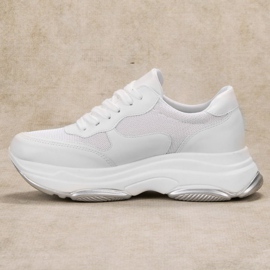 Ideal Shoes Světle bílé tenisky bílý 1