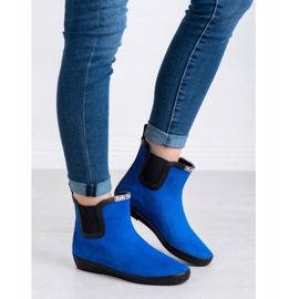 Kylie Dámské semišové galoše modrý 1