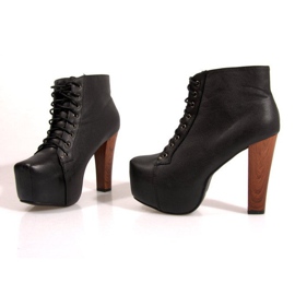 Boty Solid On Heel K764 Black černá 1