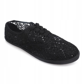 Tenisky tenisky Lace Z026 Black černý 1