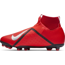 Kopačky Nike Phantom Vsn Academy Df FG / MG Jr AO3287-600 červený červený 2