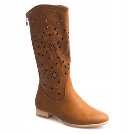 Prolamované boty TLT1301 Camel hnědý 1
