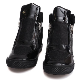 Klínové tenisky TL020-1 černé černá 1