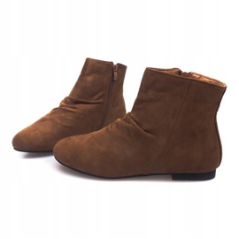 Suede Booties Chelsea boty 7-121 Camel hnědý 1
